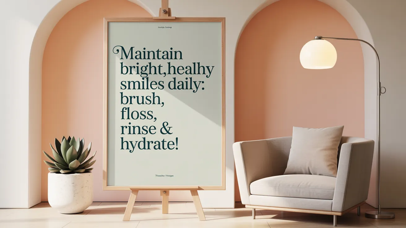 Maintain Bright, Healthy Smiles Daily: Brush, Floss, Rinse & Hydrate!