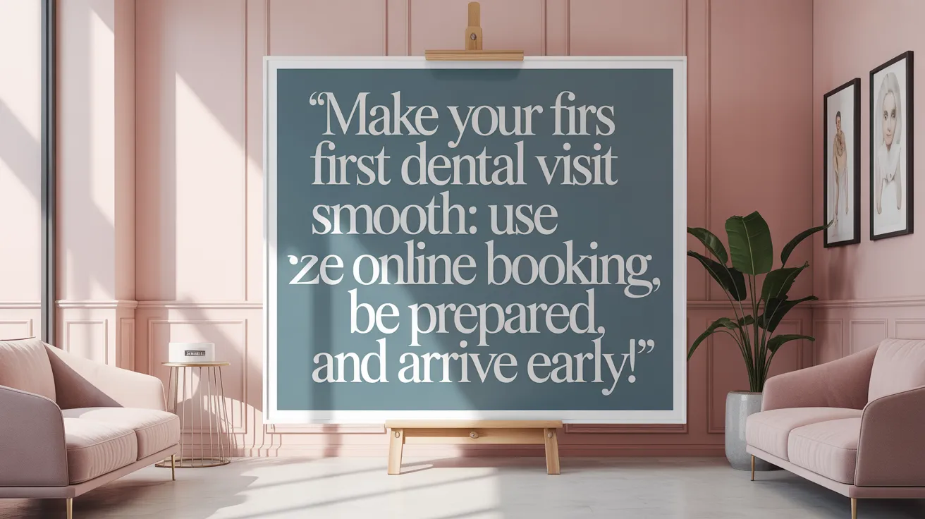 Make Your First Dental Visit Smooth: Use Online Booking, Be Prepared, and Arrive Early!