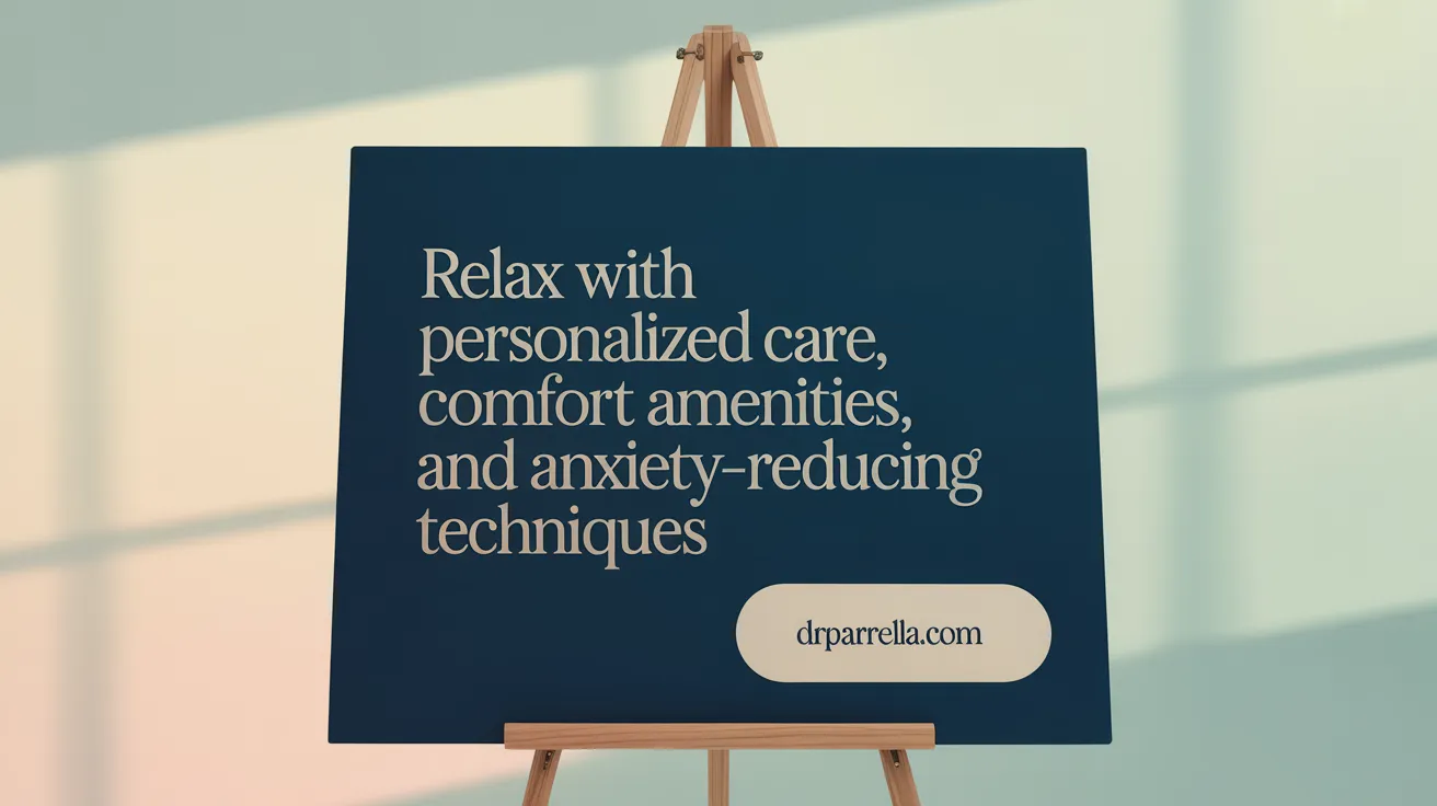 Relax with personalized care, comfort amenities, and anxiety-reducing techniques.