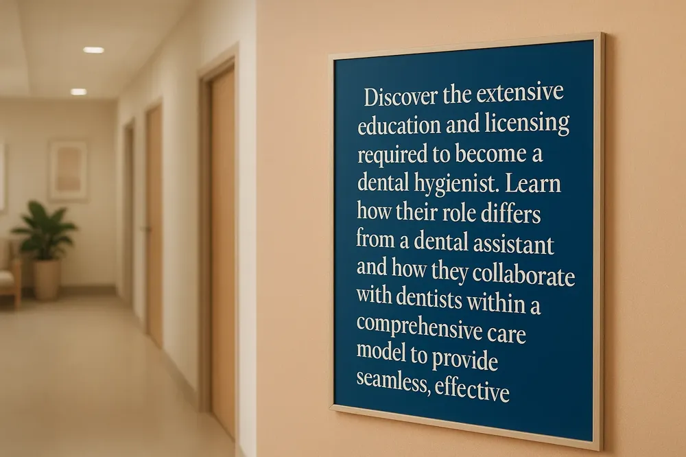Discover the extensive education and licensing required to become a dental hygienist. Learn how their role differs from a dental assistant and how they collaborate with dentists within a comprehensive care model to provide seamless, effective treatment.
