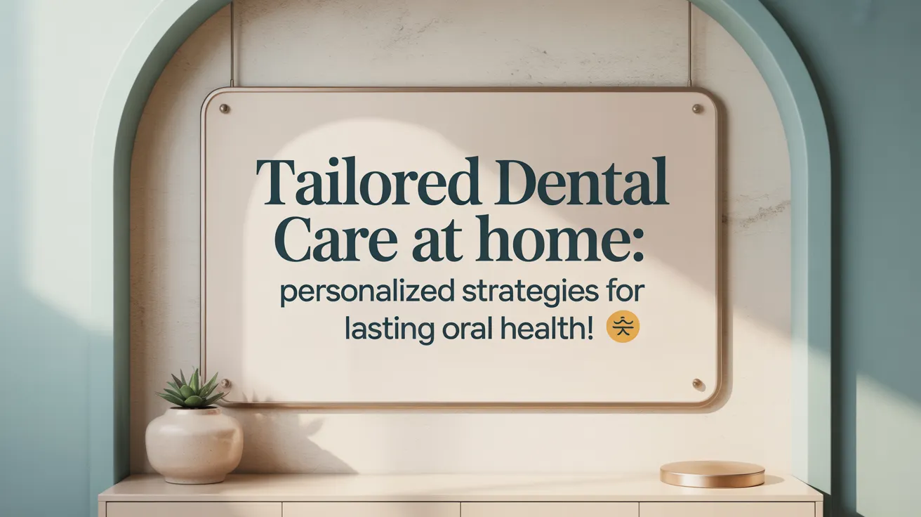 Tailored Dental Care at Home: Personalized Strategies for Lasting Oral Health! 🏡🦷