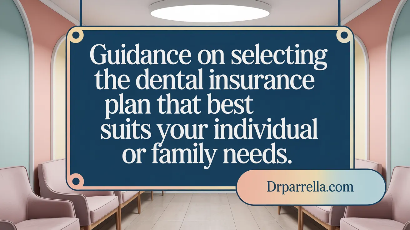 Guidance on selecting the dental insurance plan that best suits your individual or family needs.