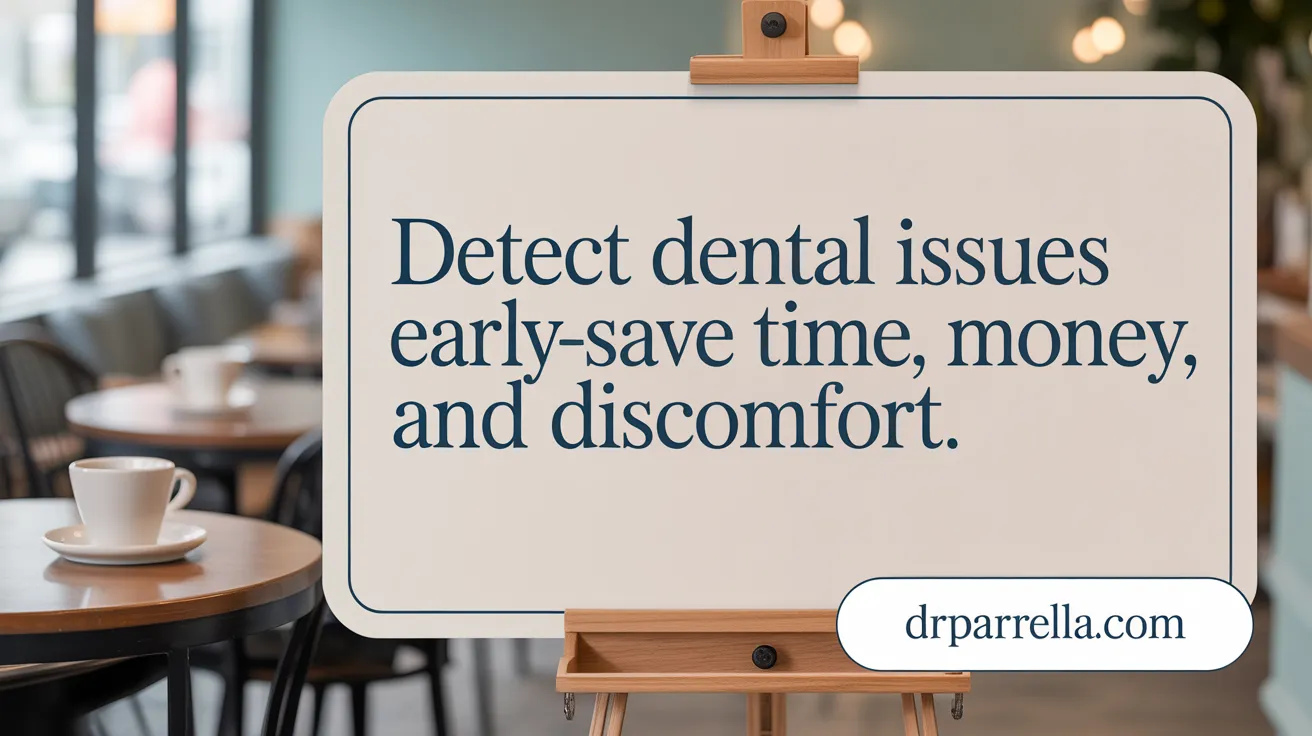 Detect dental issues early—save time, money, and discomfort.